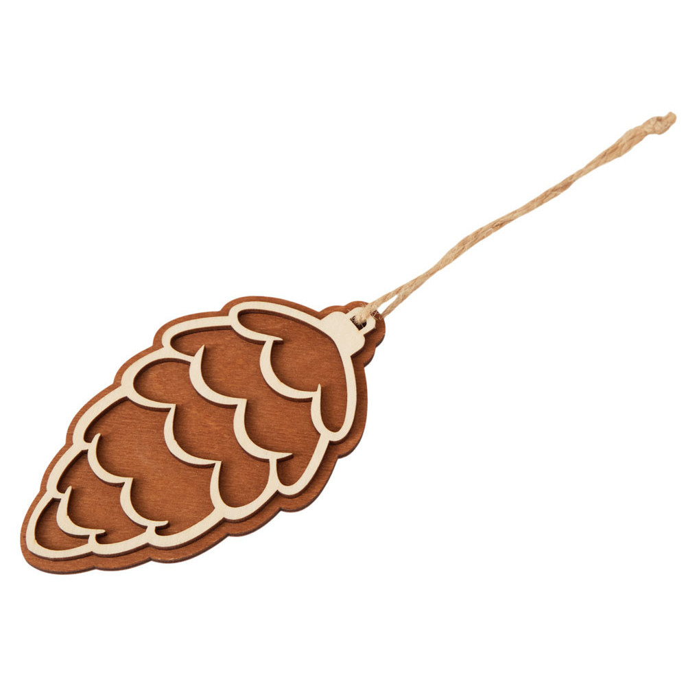 Деревянная подвеска на елку...