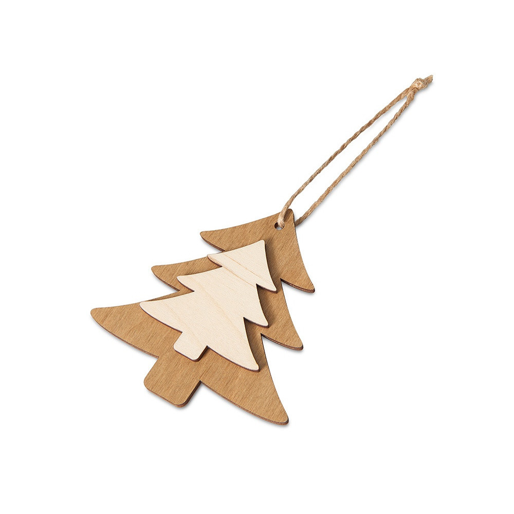 Деревянная подвеска на елку...